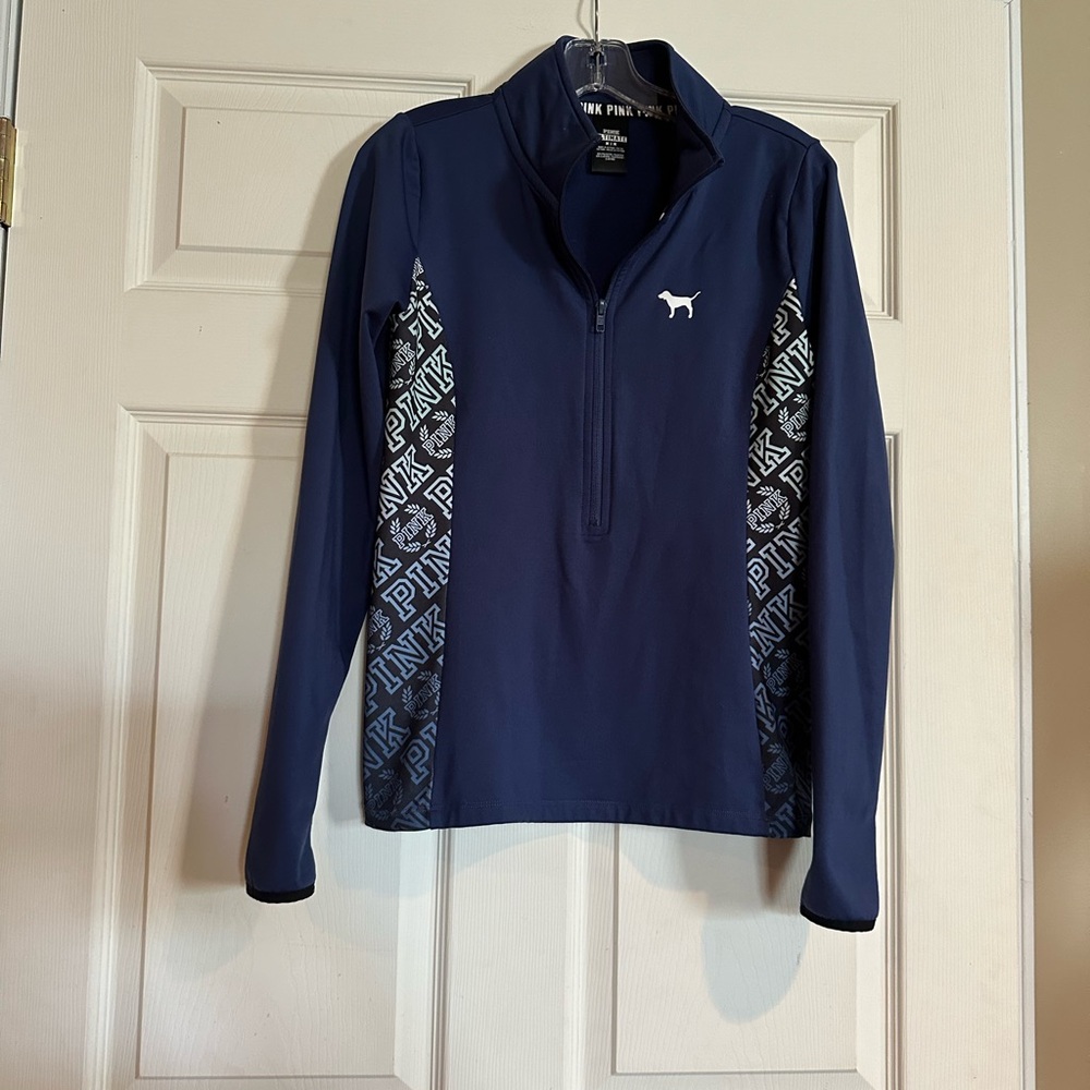 Navy quarter zip, medium